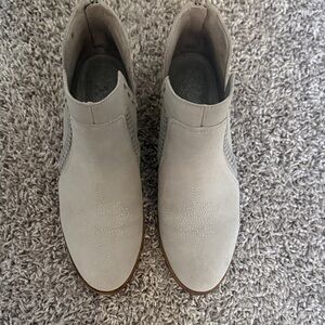 Vince Camuto Light Taupe Suede Ankle Booties
